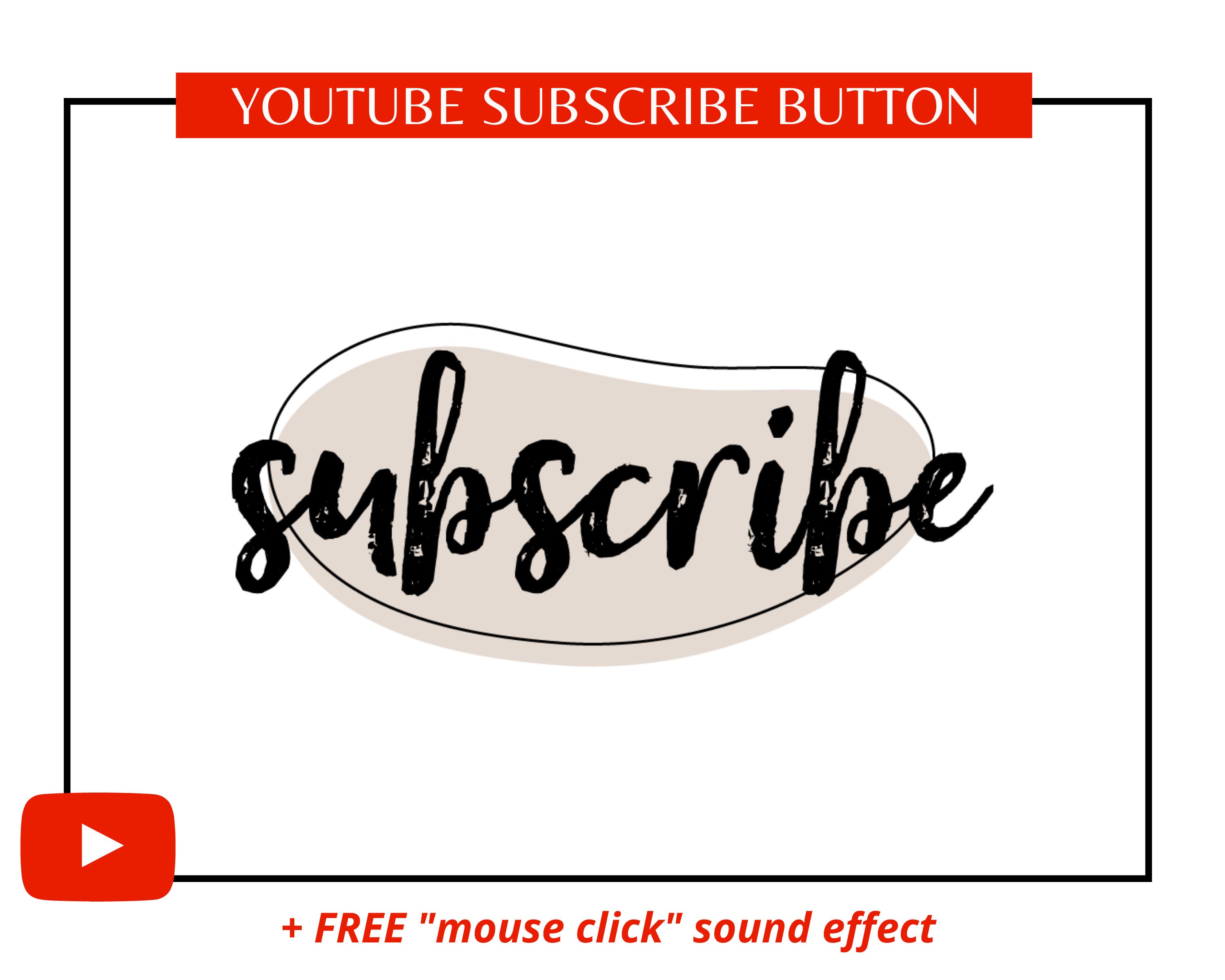 Aesthetic Youtube Subscribe Button Png Button Etsy
