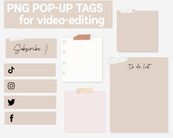PNG-taggar OVERLAYS för Youtube-videor | Youtube-redigering