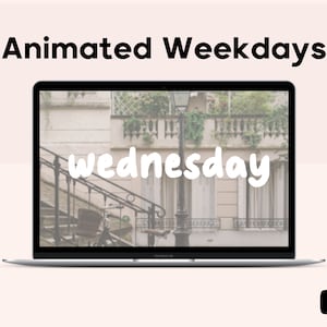 Animated Weekday Text Overlays: Youtube Video Graphics (Digital Download)