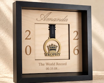 Marathon Medal Display Frame, Custom Marathon Runner Gift