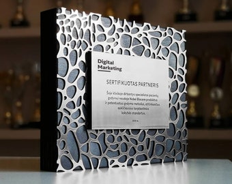 Personalized Engraved Wood Award Plaque, Custom Recognition Trophy, Corporate Partnership Plaque, Executive Thank You Gift