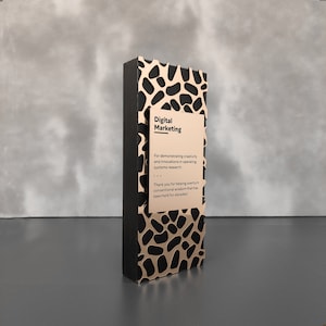 Personalized engraved plaque, custom recognition award, best employee award, customizable plaque, personalized wood trophy