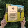 UV printed, personalized recognition plaque, customizable wooden trophy, achievement award, anniversary plaque product logo