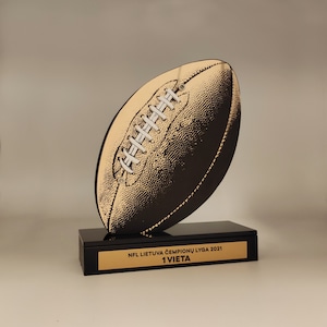 Personalized rugby trophy, award for best rugby player, american football prize