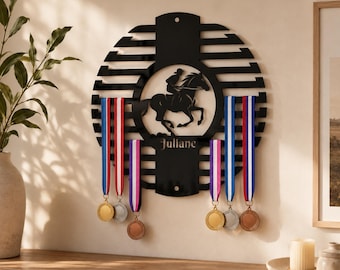 Custom Medal Holder, Personalized Sports Award Display with Name
