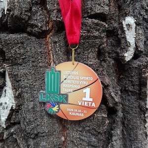 Personalized basketball medals with logo, custom acrylic medals, UV print plexiglassmedals
