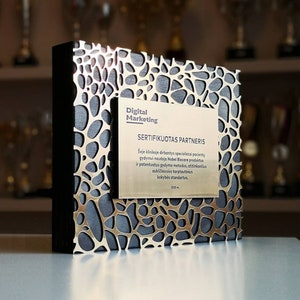 Personalized engraved plaque, custom recognition award, customizable plaque, personalized wood trophy