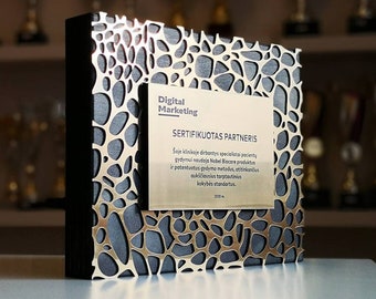 Personalized engraved plaque, custom recognition award, customizable plaque, personalized wood trophy