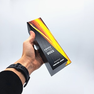 Unique appretiation award, modern wooden trophy, best player, employee trophy, gift for business partner, customizable corporate award