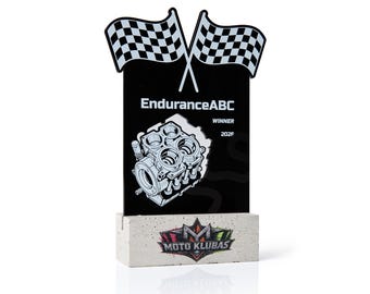 Racing Trophy, Motorsport Concreta Award, Personalized Car Competition Prize, Custom Race Winner Plaque