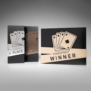 Poker-themed award plaque, plywood trophy, personalized prize for the winner, milestone trophy, achievement award
