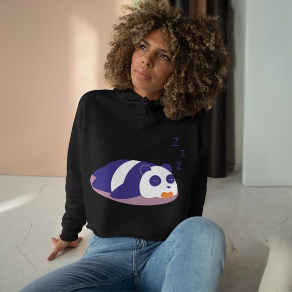 panda crop hoodie