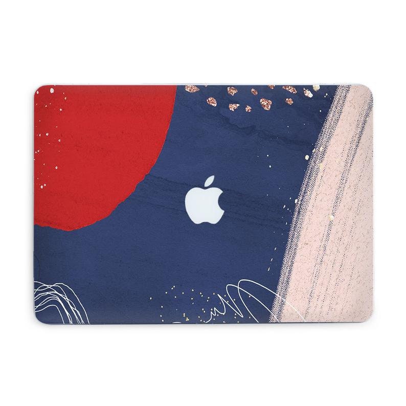Abstract Golden Dots Red Art New Macbook Pro 16 Inch Case Navy Blue Air Case 13 Inches Macbook Pro 15 Case 2018 Touch Bar