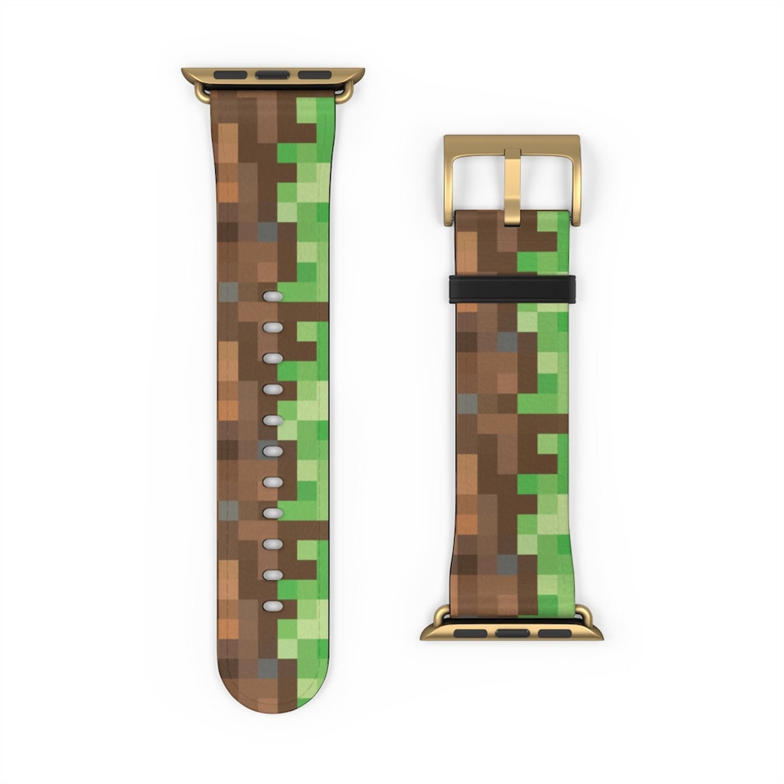 Gamer Apple Watch Strap Minecraft Style For Man Dirt Blocks Etsy