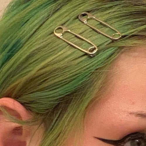 Pair of Safety Pin Hair Clips Hair Clips Safety Pin Charm Etsy