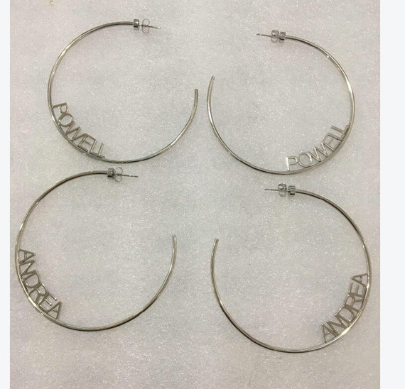 Jennifer Lopez Name Earrings Name Earrings Name Hoops Name Hoop