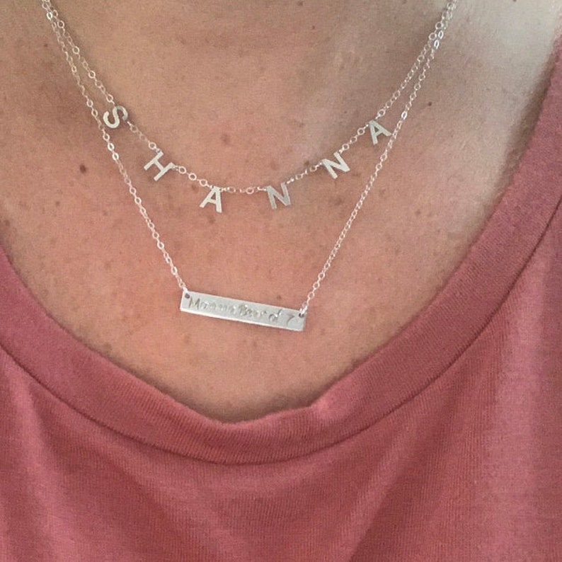 Name Necklace Gold Name Necklace Silver Name Necklace Necklace Name Dainty Letter Name Necklace Name Necklace Rose Gold