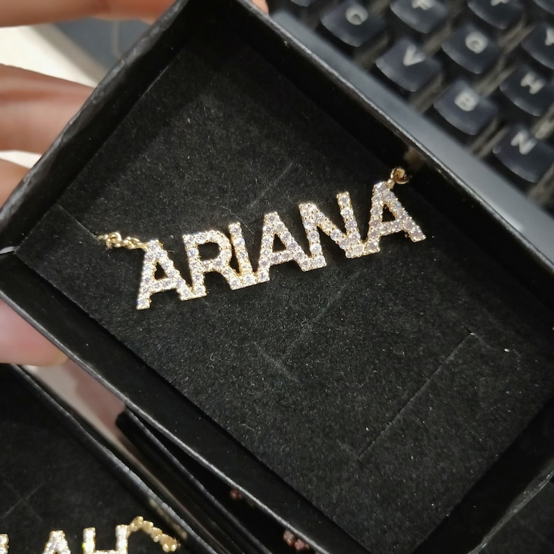 Name Necklace Rose Gold Name Necklace Name Necklace Silver Name Necklace Gold Necklace Name Sparkle Name Necklace Custom Necklace