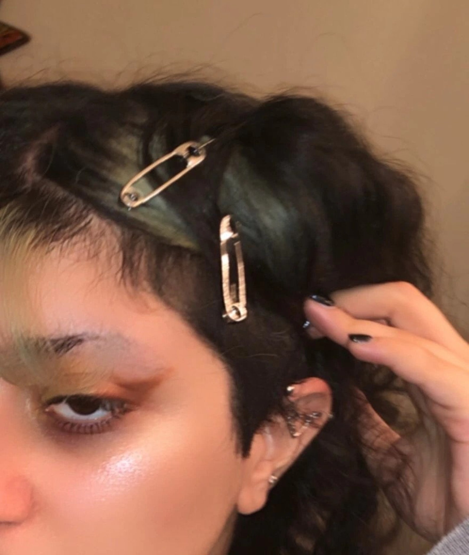 Pair of Safety Pin Hair Clips Hair Clips Safety Pin Charm Etsy