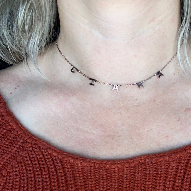 Name Necklace Gold Name Necklace Silver Name Necklace Necklace Name Dainty Letter Name Necklace Name Necklace Rose Gold
