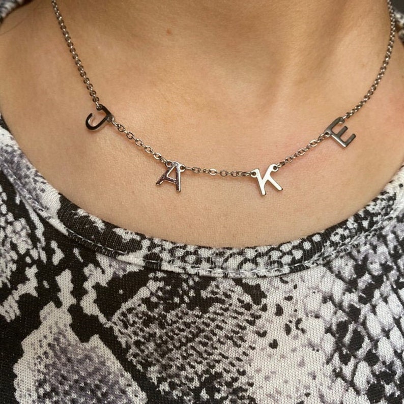 Name Necklace Gold Name Necklace Silver Name Necklace Necklace Name Dainty Letter Name Necklace Name Necklace Rose Gold