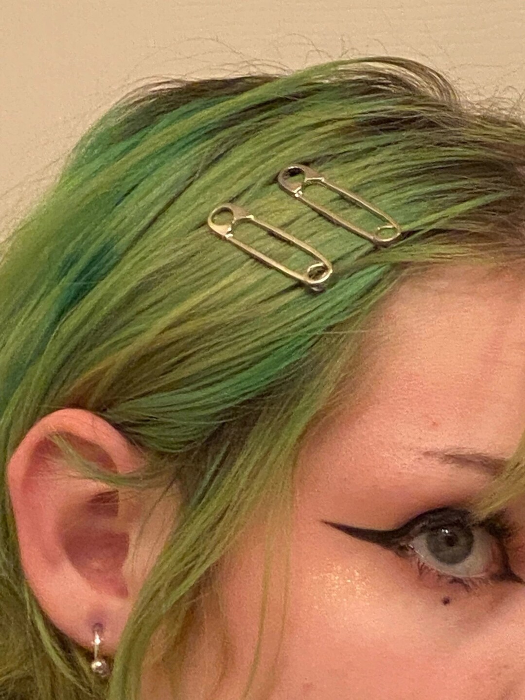 Pair of Safety Pin Hair Clips Hair Clips Safety Pin Charm Etsy