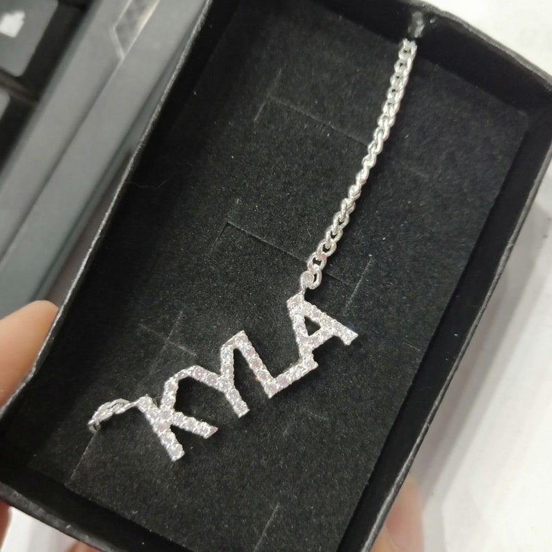 Name Necklace Rose Gold Name Necklace Name Necklace Silver Name Necklace Gold Necklace Name Sparkle Name Necklace Custom Necklace