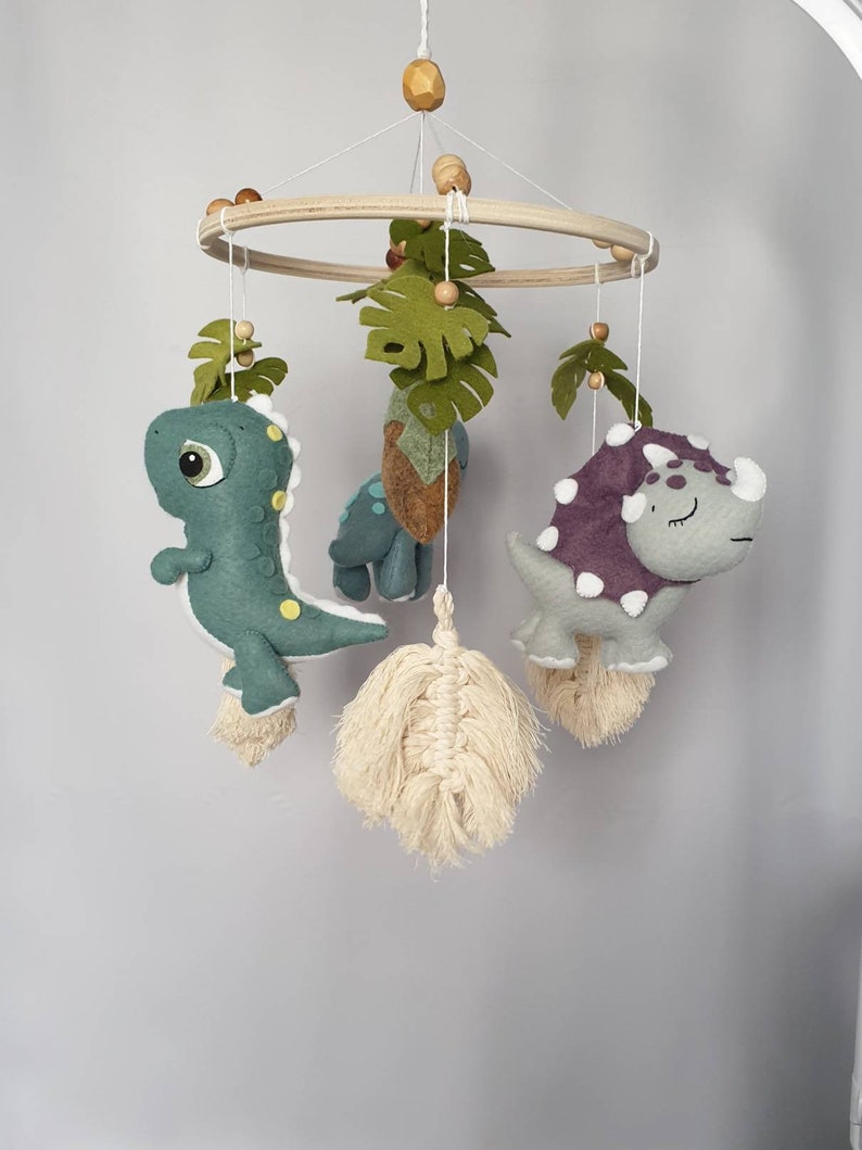Crib baby mobile for dinosaur nursery decor Etsy