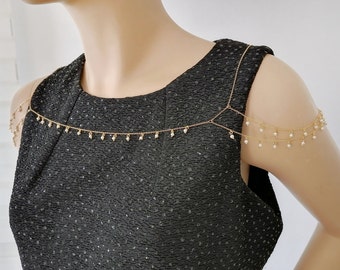 Shoulders Chain,Body Jewelry,Shoulders Beads Chain, Body Chain,Layered Body Chain Bralette,Shoulder jewelry