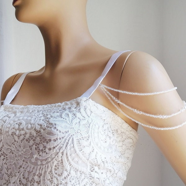 Detachable Strap For Wedding Dress,Bridal Shoulder Epaulettes Accessories,Bridal Straps Jewelery,detach sleeve wedding