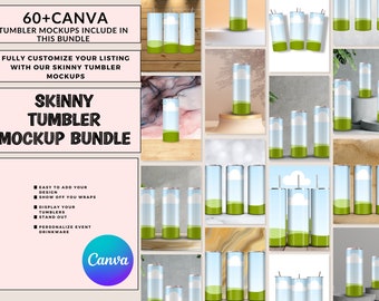 Canva Drag, Drop 20oz Tumbler Mockup Bundle | Canva Tumbler Template | Add Your Own Background Mockup | 20oz Mockup | Backgrounds Included