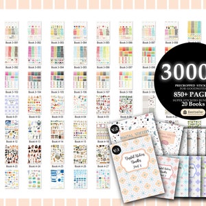 30000 Pre-cropped Digital Planner Stickers Super Bundle 2024 Planner 20 Digital Books Goodnotes Planner Digital Stickers image 7
