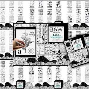 2735 Pre-cropped Digital Planner Stickers Super Bundle Set B 3 Digital Set Goodnotes Planner Digital Journal Stickers image 3