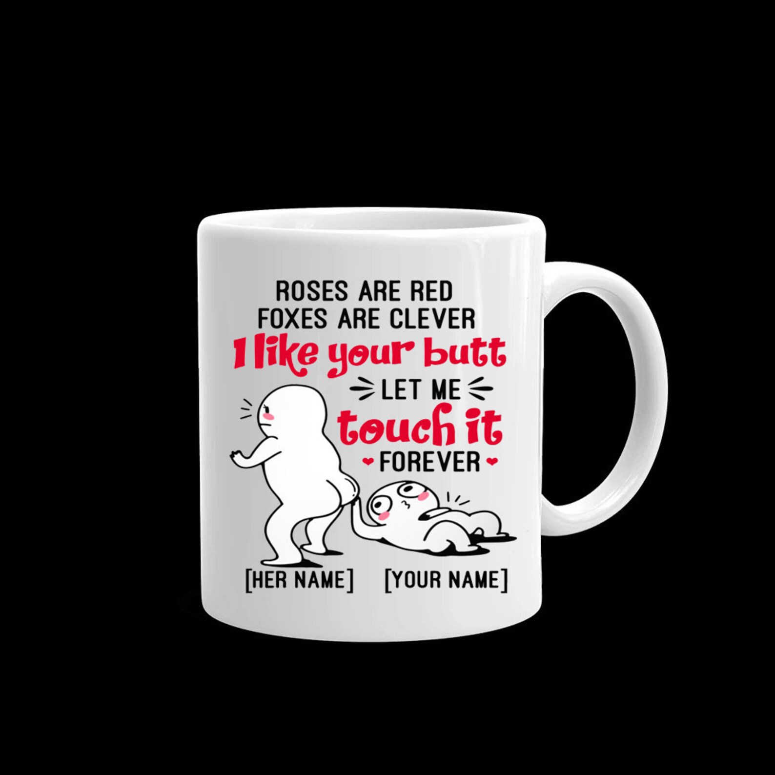 Personalized Roses Are Red Foxes Are Clever I Like Your Butt Etsy