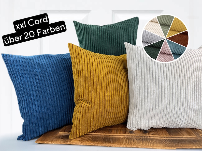 High-quality corduroy decorative cushions CUSTOM MADE, many sizes and colors, corduroy couch cushions made of quality corduroy from 40x40 to and as desired image 1