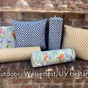 OUTDOOR series - cushions and bolsters - CUSTOM MADE, high quality, lightfast and waterproof - many sizes, unusual outdoor cushions,