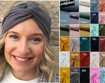 Headband - over 25 colors/patterns - made of soft muslin with elastic, perfect fit