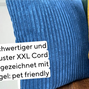 Hochwertige Cord Dekokissen MASSGEFERTIGT, viele Größen und Farben, Cord Couchkissen aus Qualitätscord von 40x40 bisund nach Wunsch Bild 3