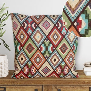 Boho - Ethno - Inca, high-quality decorative pillow - CUSTOM MADE, elaborate and high-quality, many sizes up to 65 x 65 cm, unusual pillow