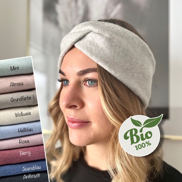 BIO Fleece Stirnband für Damen-  viele Größen//Twist Stirn - sehr hochwertiges kuscheliges und warmes Stirnband in vielen Farben