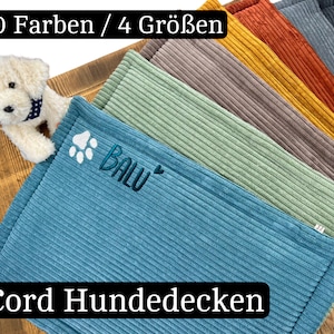 High-quality dog blankets made from “PET friendly” corduroy. Can be personalized in many sizes and dimensions. Large selection of colors. Handmade dog blanket