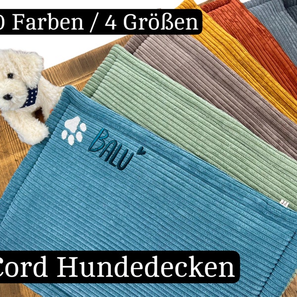 Hochwertige Hundedecken aus „PET friendly“ Cord. Personalisierbar in vielen Größen sowie Wunschmaß. Große Farbauswahl. Handmade Hundedecke