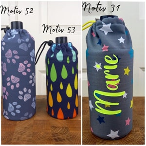 Trinkflaschen Hüllen mit Namen Personalisiert Kindermotive, wasserdicht und gepolstert, viele Größen u,Marken. Emil 0,7 Liter 0,5 Liter Bild 9