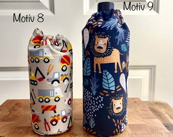 Drinking bottle covers with names (personalized) children's motifs, waterproof padded, many sizes u,brands. Emil; 0.7 liters 0.5 liters 8/9
