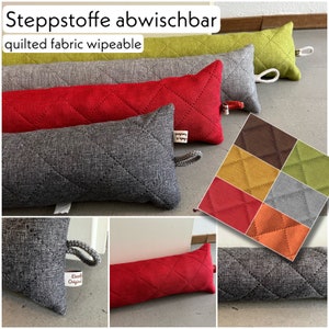 Zugluftstopper viele Farbe & Größen sehr HOCHWERTIGE Stoffe Zugluftschlange bzw. Rolle für Fenster und/oder Türen Designstoffe Bild 2