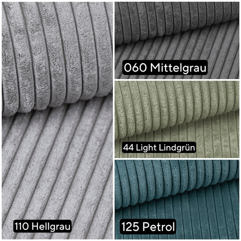 High-quality chair cushions made of wide corduroy, all sizes and custom dimensions. Firm foam 3-5 cm robust high-quality corduroy. With or without cord image 8