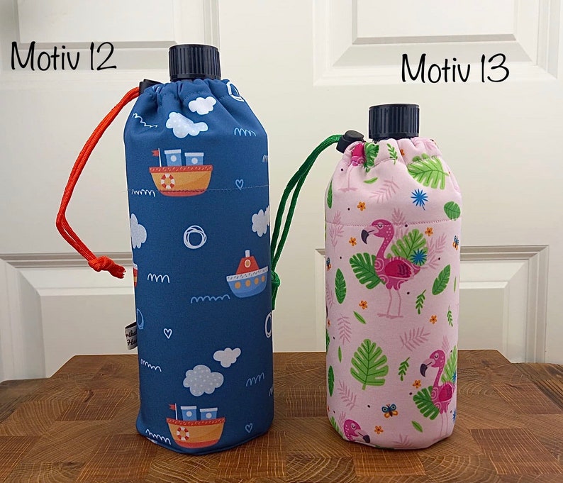 Trinkflaschen Hüllen mit Namen Personalisiert Kindermotive, wasserdicht und gepolstert, viele Größen u,Marken. Emil 0,7 Liter 0,5 Liter Bild 8