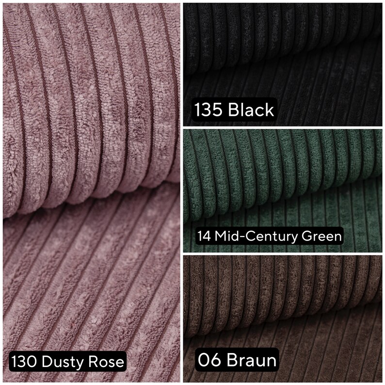 High-quality chair cushions made of wide corduroy, all sizes and custom dimensions. Firm foam 3-5 cm robust high-quality corduroy. With or without cord image 5