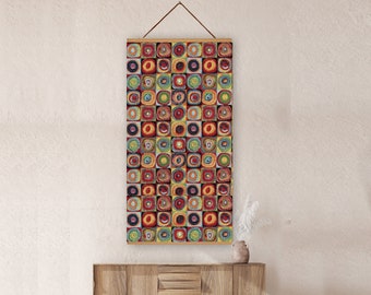 Tapestry - mural - woven / NO PRINT colored woven - format freely selectable; handmade with removable frame.