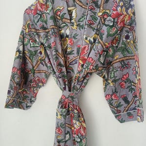 Indian Cotton Kimono,Kimono Robe,Night Costume,Delivery Gown,Sweam Wear,Kimono Cardigan,Japanese kimono Indian Cotton Robe Bridesmaid Robes